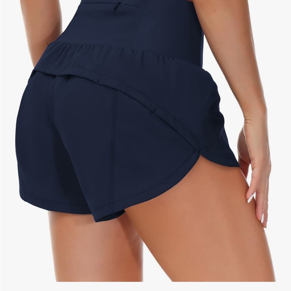 Women's Navy Blue Athletic Shorts